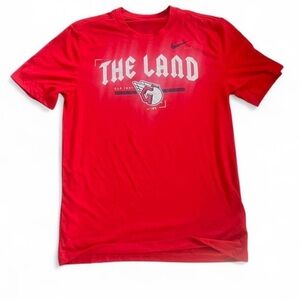 Nike Dri-Fit Cleveland Gaurdians MLB 'The Land' Red Graphic Tee